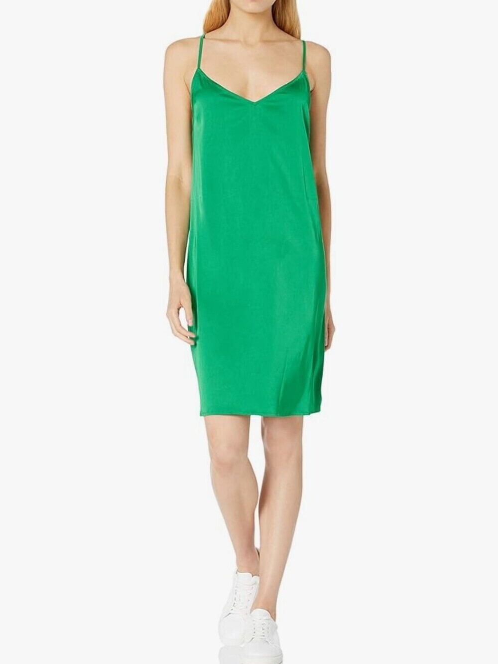 The Drop Darcy Loose Tie-Back Silky Stretch Mini Slip Dress. Size xsmall.